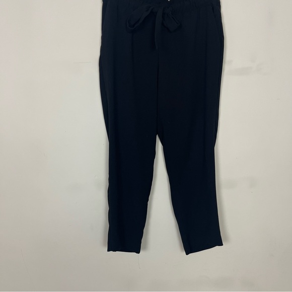 LOFT PULL ON ANKLE LENGTH PANTS TIE WAIST IN BLACK SIZE MEDIUM - Picture 9 of 13